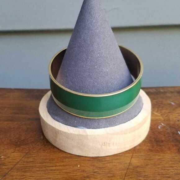 J Crew Forrest Green Enamel Bangle Bracelet - Picture 5 of 8